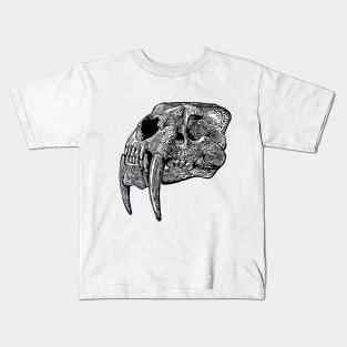 Smilodon skull Kids T-Shirt